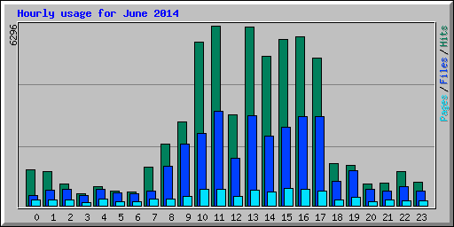 Hourly usage for June 2014